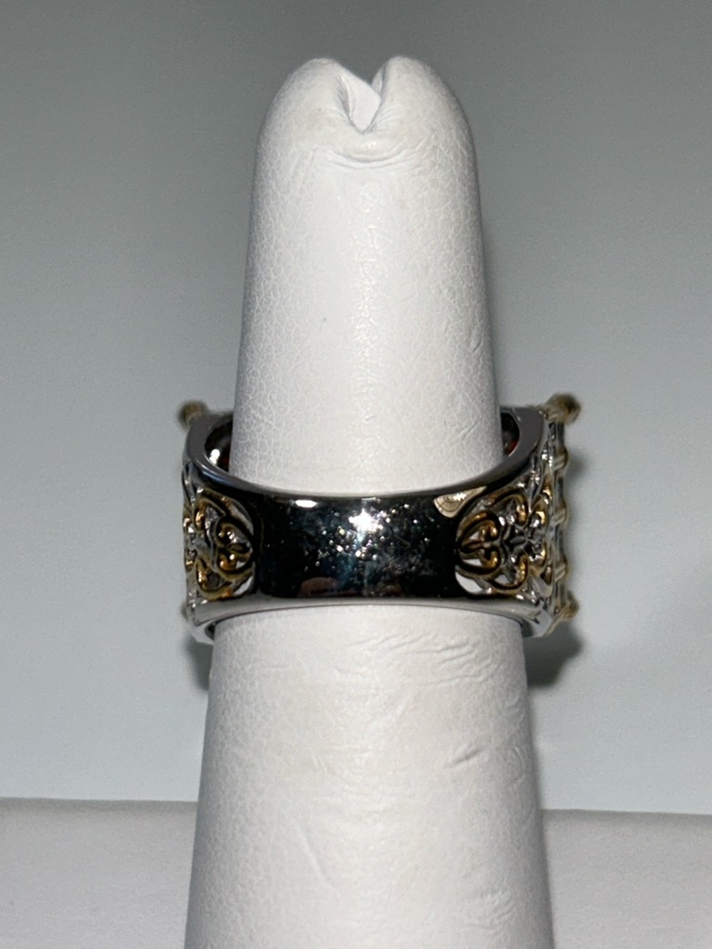 NWT Gems En Vogue Designer Palladium 14k Accent Genuine Garnet Bridge Ring - Picture 6 of 13